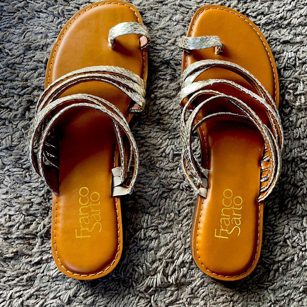 Franco Sarto Gold/tan Sandles